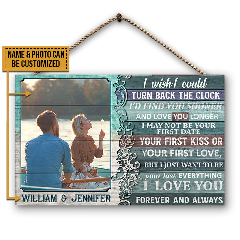 Custom Photo I Wish Custom Wood Rectangle Anniversary, Wall Pictures, Wall Art, Wall Decor