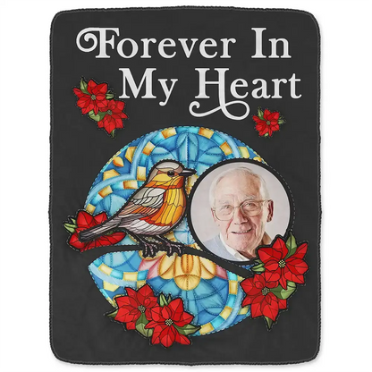 Custom Photo I'm Always With You Hug This When You Miss Me Memorial - Personalized Fleece Blanket Blanket The Next Custom Gift