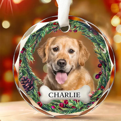 Custom Photo I'm Always With You - Memorial Personalized Custom Circle Glass Ornament - Christmas Gift, Sympathy Gift For Pet Owners, Pet Lovers ornament The Next Custom Gift