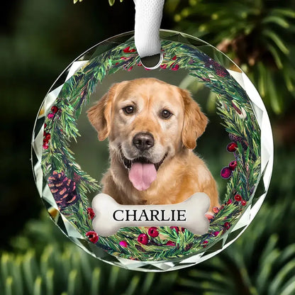 Custom Photo I'm Always With You - Memorial Personalized Custom Circle Glass Ornament - Christmas Gift, Sympathy Gift For Pet Owners, Pet Lovers ornament The Next Custom Gift