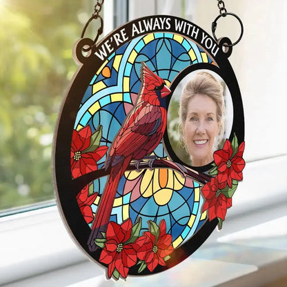 Custom Photo I'm Always With You Memorial - Personalized Window Hanging Suncatcher Ornament Hanging Suncatcher Ornament The Next Custom Gift