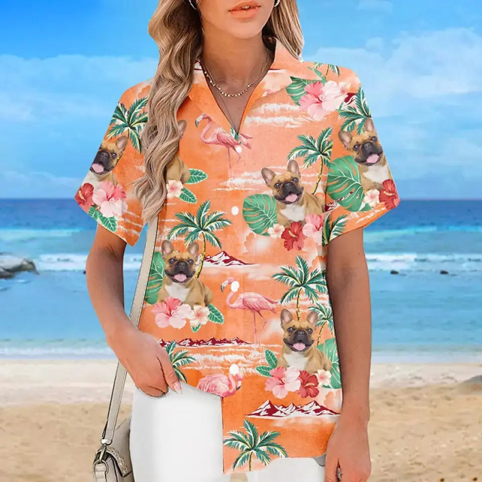 Custom Photo I'm Ready To Go To The Beach - Dog & Cat Personalized Custom Unisex Tropical Hawaiian Aloha Shirt Shirts & Tops The Next Custom Gift