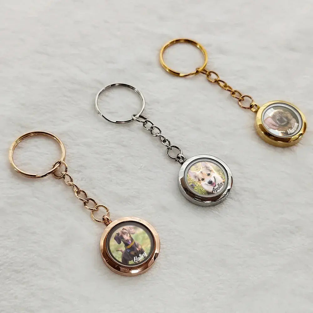 Custom Photo In Loving Memory Of My Beloved Dog, Cat, Family - Personalized Keepsake Keychain Keychain The Next Custom Gift