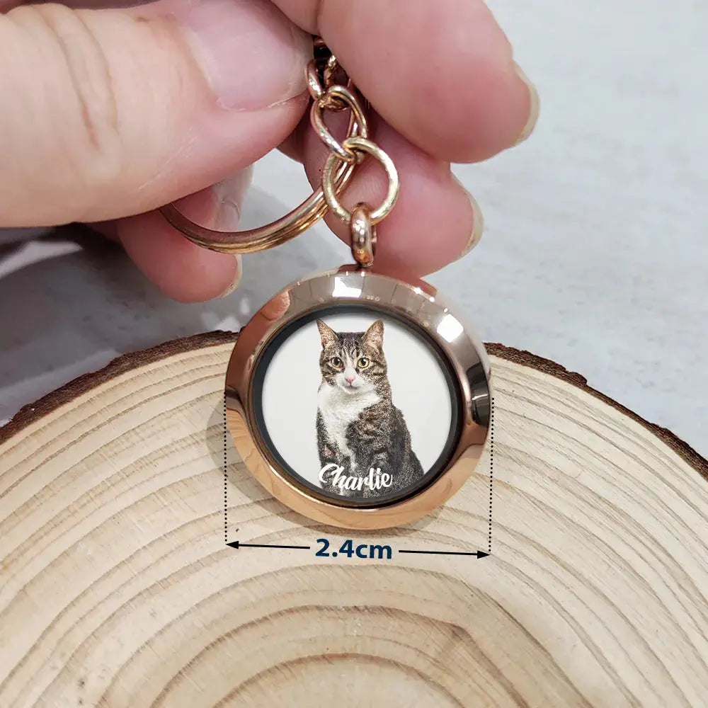 Custom Photo In Loving Memory Of My Beloved Dog, Cat, Family - Personalized Keepsake Keychain Keychain The Next Custom Gift