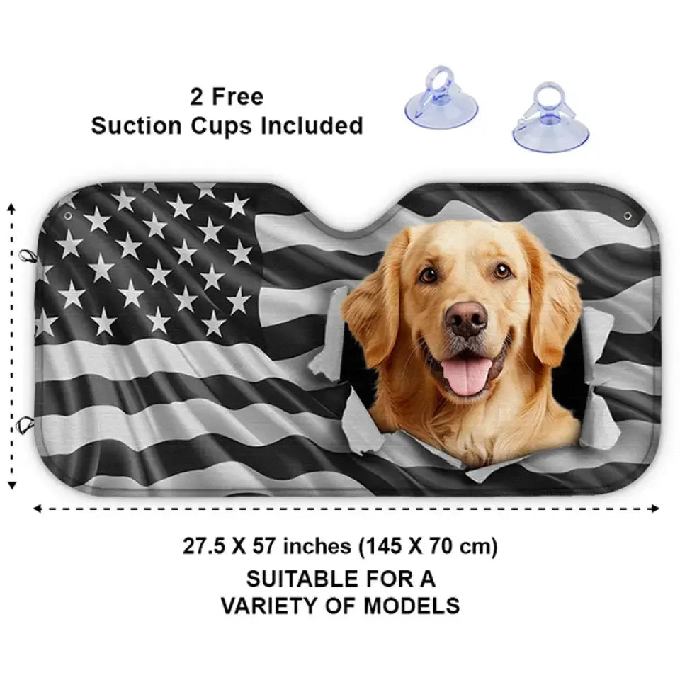 Custom Photo Let Adventures Fill Your Soul - Dog & Cat Personalized Custom Auto Windshield Sunshade, Car Window Protector - Gift For Pet Owners, Pet Lovers Sunshade The Next Custom Gift