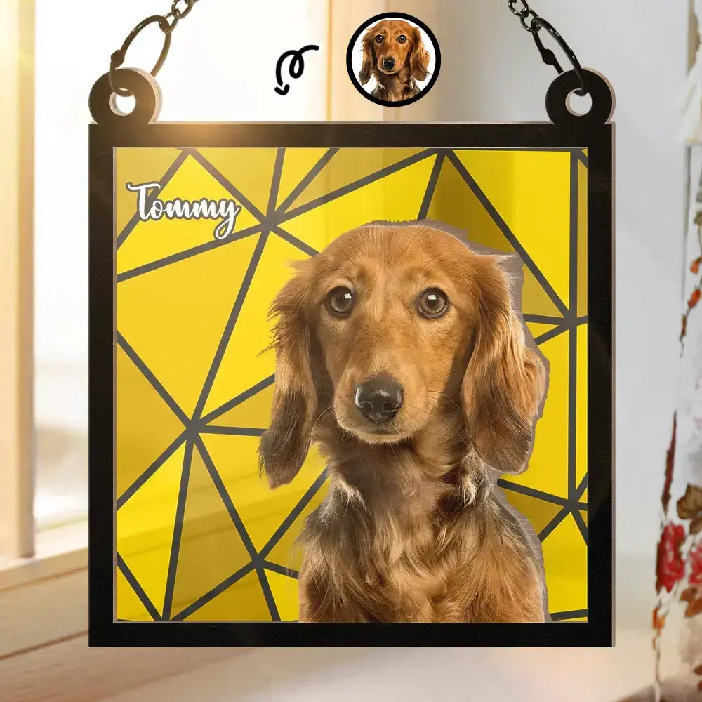 Custom Photo Life Is Better With Dogs Cats - Personalized Window Hanging Suncatcher Ornament Hanging Suncatcher Ornament The Next Custom Gift