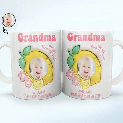 Custom Photo Loving You Is Easy Peasy Lemon Squeezy - 3D Inflated Effect Printed Mug, Personalized White Edge-to-Edge Mug Mug The Next Custom Gift