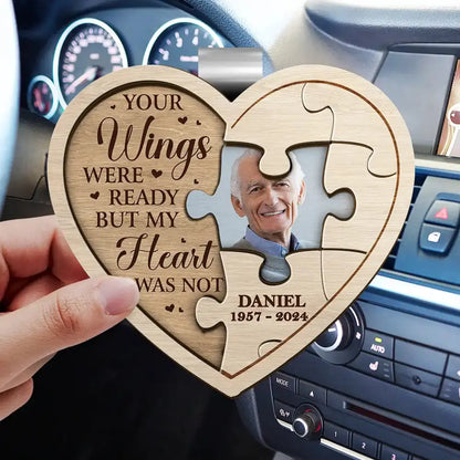 Custom Photo Memorial A Big Piece Of My Heart Lives In Heaven - Personalized Custom Shaped Car Visor Clip Car Visor Clip The Next Custom Gift