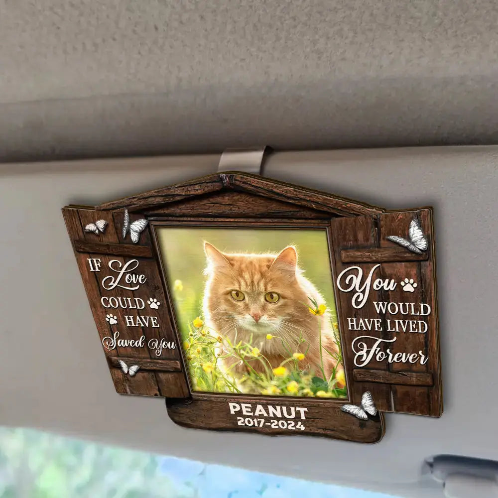 Custom Photo Memorial Pet You Were My Favorite Hello - Personalized Custom Shaped Car Visor Clip Car Visor Clip The Next Custom Gift