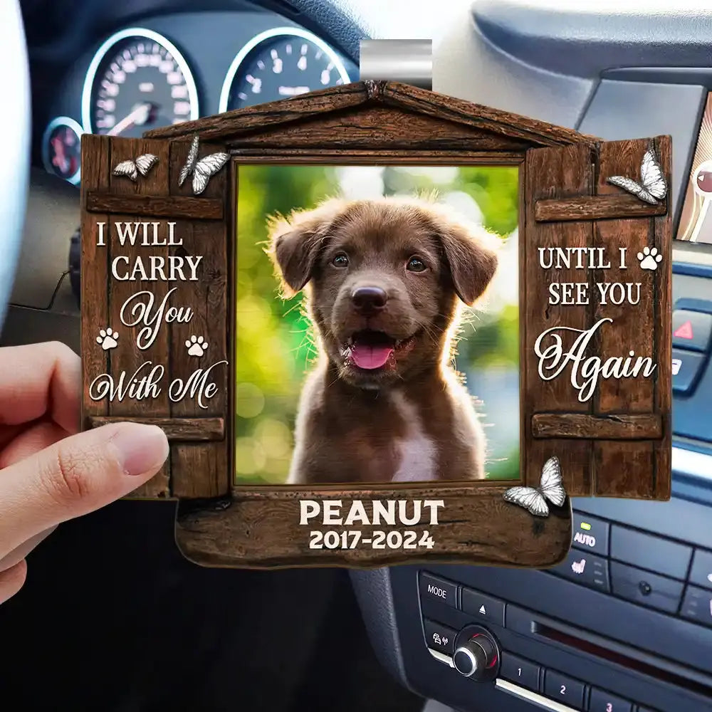 Custom Photo Memorial Pet You Were My Favorite Hello - Personalized Custom Shaped Car Visor Clip Car Visor Clip The Next Custom Gift