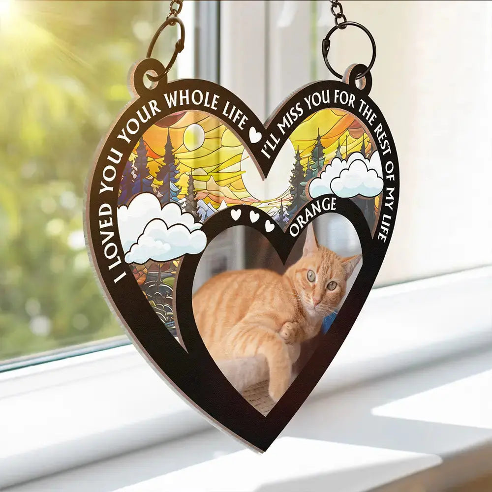 Custom Photo My Favorite Hello And Hardest Goodbye - Personalized Window Hanging Suncatcher Ornament Hanging Suncatcher Ornament The Next Custom Gift