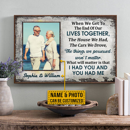 Custom Photo Old Couple Husband Wife When We Get Photo Gift Custom Poster