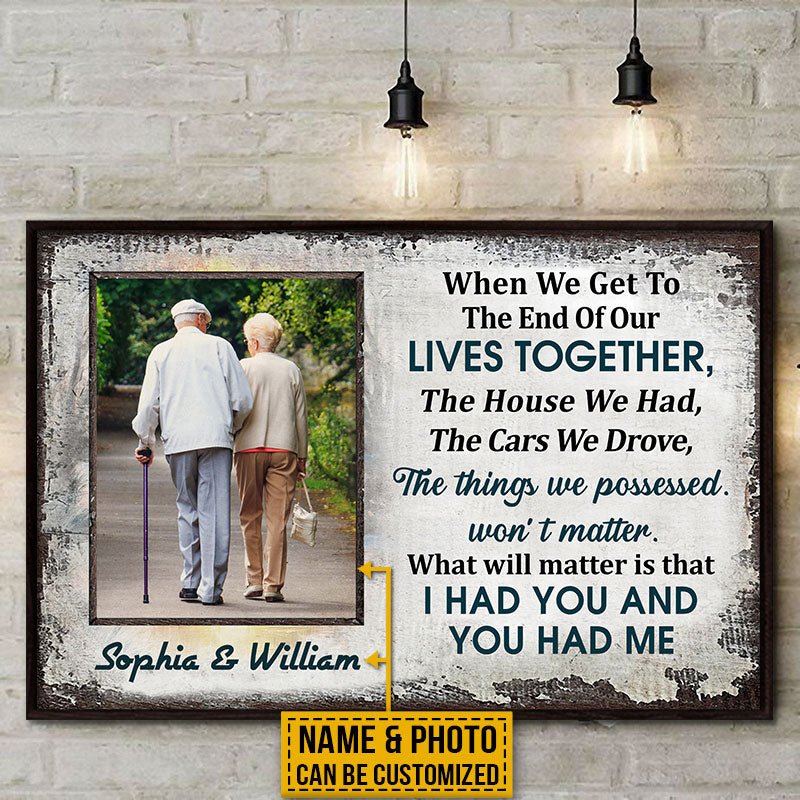 Custom Photo Old Couple Husband Wife When We Get Photo Gift Custom Poster