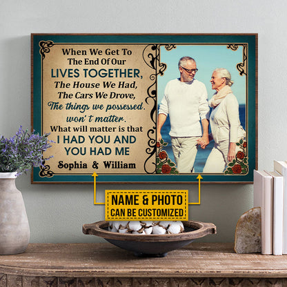 Custom Photo Old Couple Husband Wife When We Get Photo Gift Vintage Custom Poster