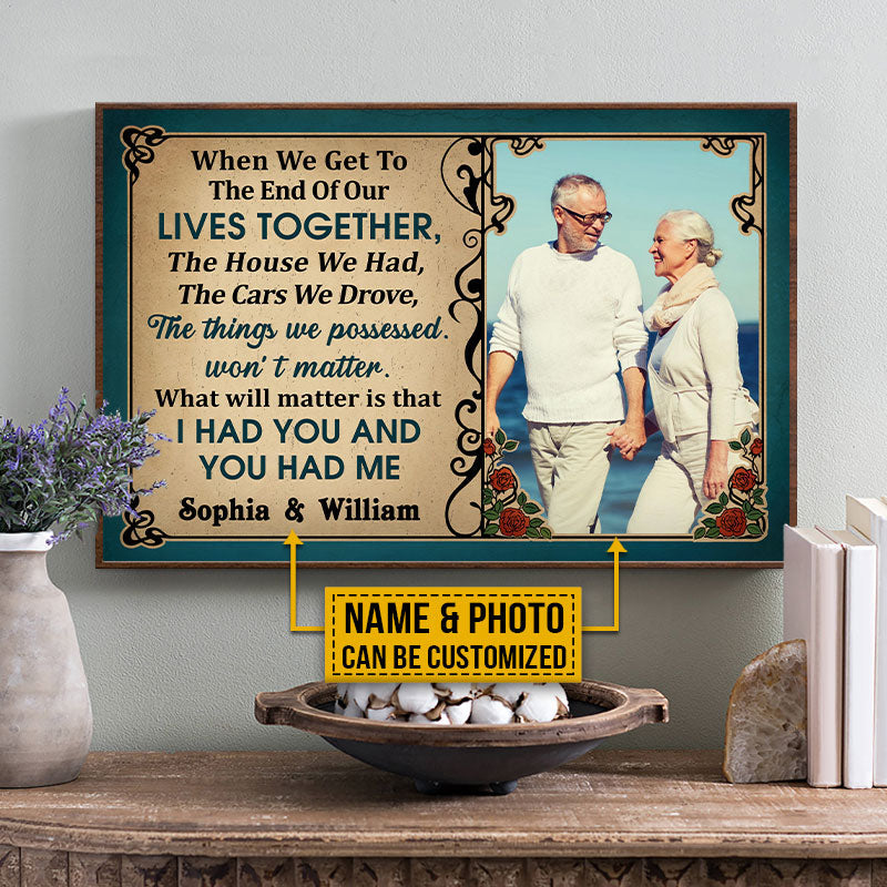 Custom Photo Old Couple Husband Wife When We Get Photo Gift Vintage Custom Poster