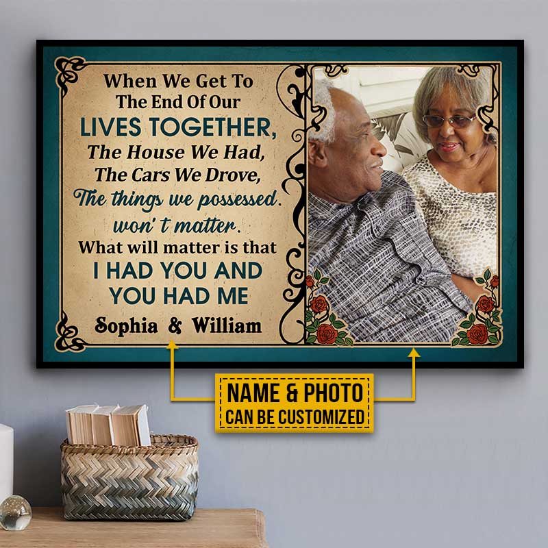 Custom Photo Old Couple Husband Wife When We Get Photo Gift Vintage Custom Poster