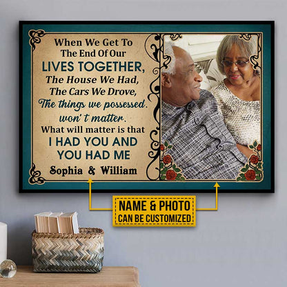 Custom Photo Old Couple Husband Wife When We Get Photo Gift Vintage Custom Poster