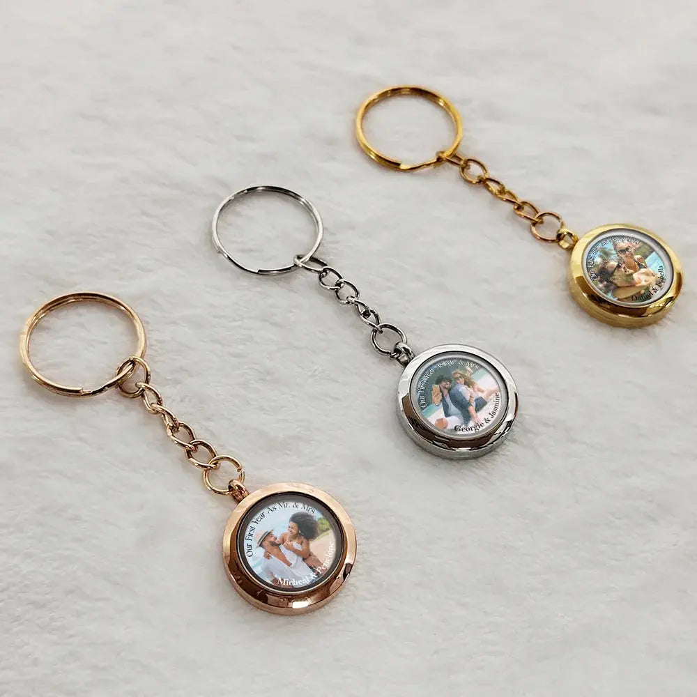 Custom Photo Our First Year As Mr. & Mrs. - Personalized Keepsake Keychain Keychain The Next Custom Gift