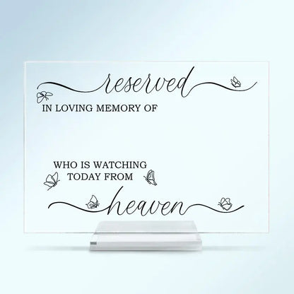 Custom Photo Reserved In Loving Memory Remembering - Personalized Horizontal Rectangle Acrylic Plaque Acrylic Plaque The Next Custom Gift