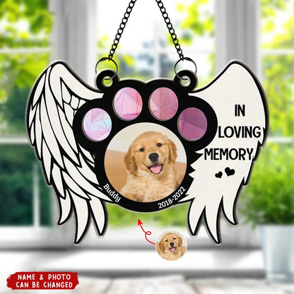 Custom Photo The Moment Your Heart Stopped Memorial - Personalized Window Hanging Suncatcher Ornament Hanging Suncatcher Ornament The Next Custom Gift