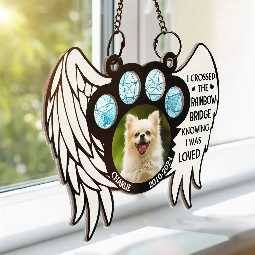 Custom Photo The Moment Your Heart Stopped Memorial - Personalized Window Hanging Suncatcher Ornament Hanging Suncatcher Ornament The Next Custom Gift