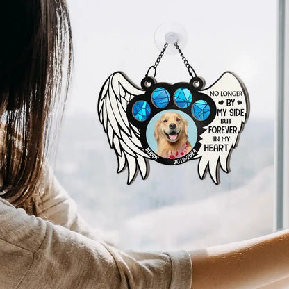 Custom Photo The Moment Your Heart Stopped Memorial - Personalized Window Hanging Suncatcher Ornament Hanging Suncatcher Ornament The Next Custom Gift