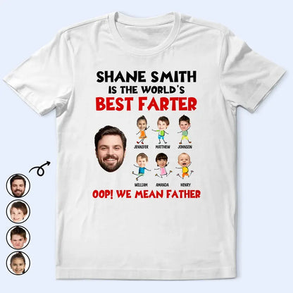 Custom Photo The World's Best Farter - Personalized T Shirt Shirts & Tops The Next Custom Gift