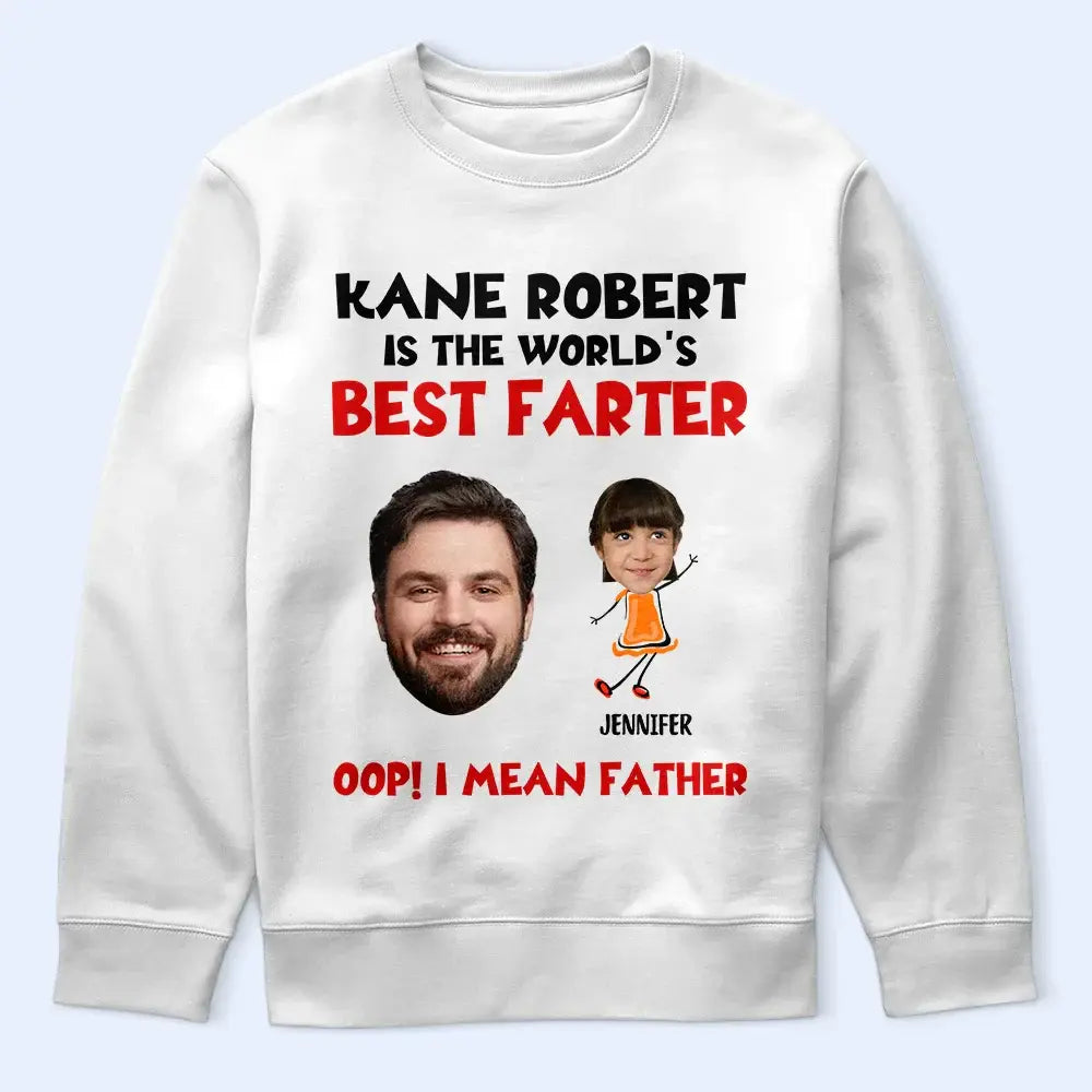 Custom Photo The World's Best Farter - Personalized T Shirt Shirts & Tops The Next Custom Gift