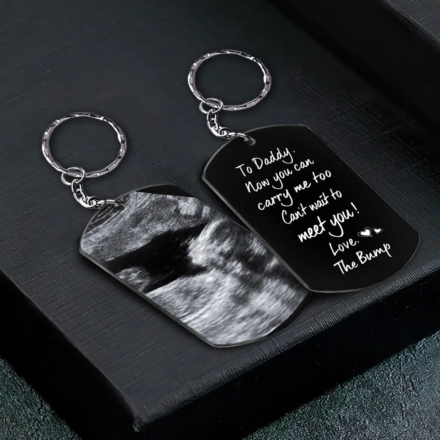 Custom Photo To Daddy Now You Can Carry Me Too - Gift For Dad, Father, New Parents - Personalized Aluminum Keychain Keychain The Next Custom Gift