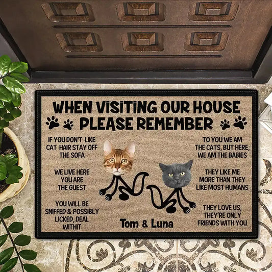 Custom Photo When You Visit My House Pet - Personalized Doormat Doormat The Next Custom Gift