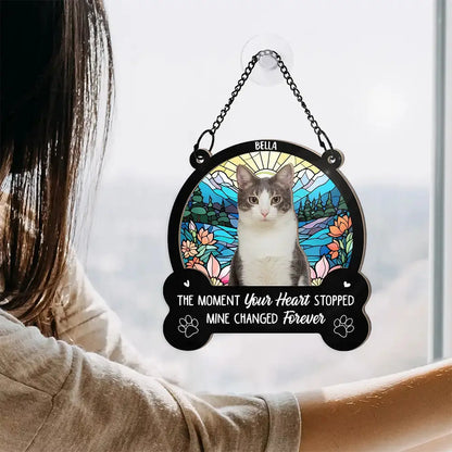 Custom Photo You Were My Favorite Hello - Personalized Window Hanging Suncatcher Ornament Hanging Suncatcher Ornament The Next Custom Gift