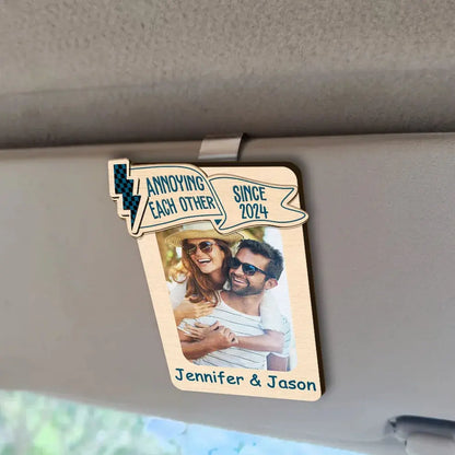 Custom Photo You & Me We Got This - Personalized Custom Shaped Car Visor Clip Car Visor Clip The Next Custom Gift