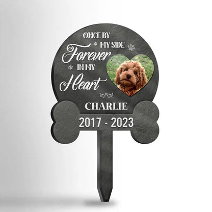 Custom Photo Your Pawprints Stay In My Heart - Memorial Personalized Custom Acrylic Garden Stake - Sympathy Gift For Pet Owners, Pet Lovers Acrylic Plaque The Next Custom Gift