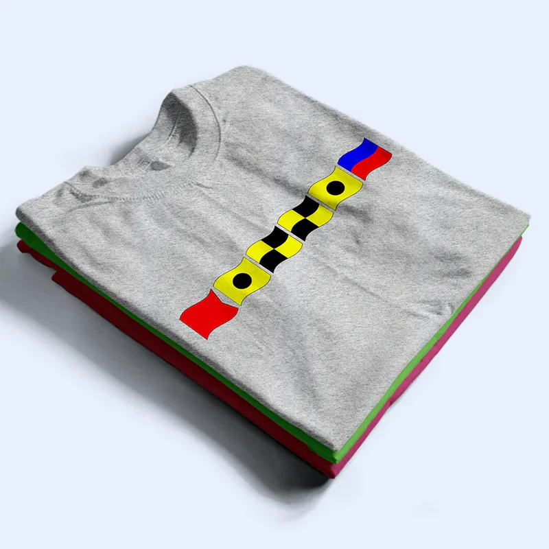 Custom Name In Nautical Flags Marine Code - Personalized T Shirt