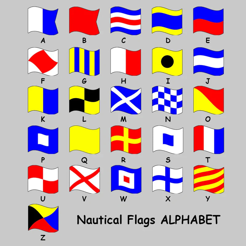 Custom Name In Nautical Flags Marine Code - Personalized T Shirt