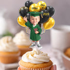 Custom Photo 3D Effect Happy Graduation Kid - Personalized Acrylic Cake Topper