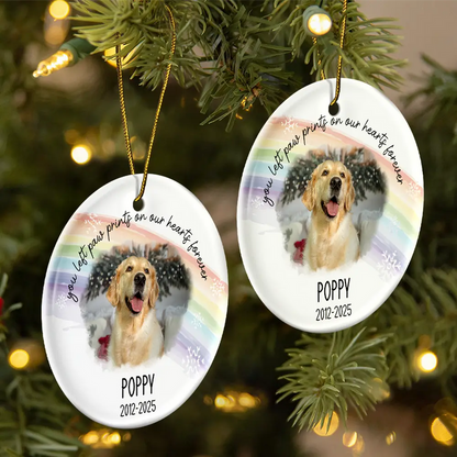 Custom Photo A Best Friend Is Never Forgotten - Personalized Circle Ornament