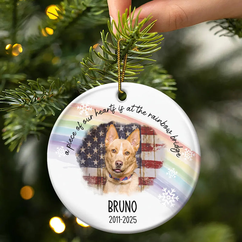 Custom Photo A Best Friend Is Never Forgotten - Personalized Circle Ornament