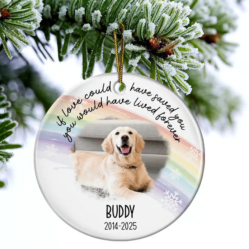 Custom Photo A Best Friend Is Never Forgotten - Personalized Circle Ornament