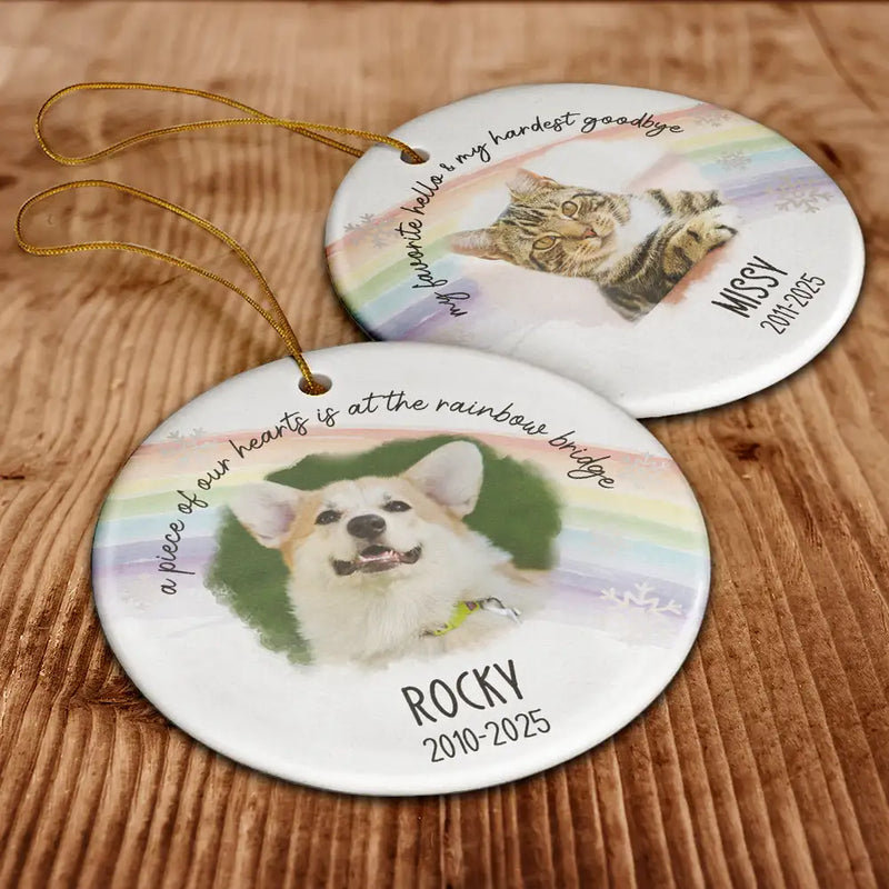 Custom Photo A Best Friend Is Never Forgotten - Personalized Circle Ornament