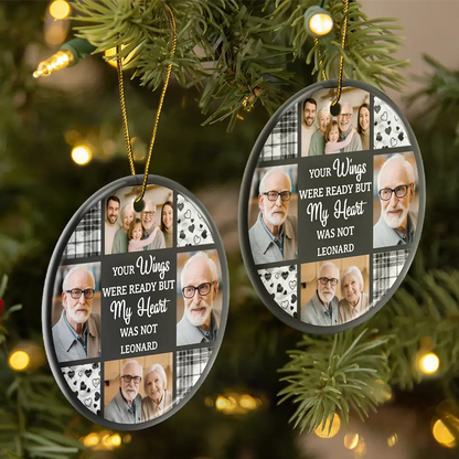 Custom Photo Although You Cannot See Me I'm Always With You - Personalized Acrylic Ornament