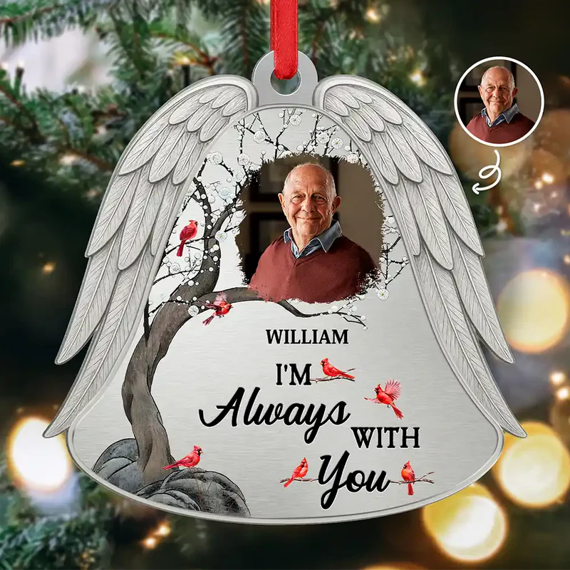 Custom Photo Angel Wings Were Ready But My Heart Was Not - Personalized Acrylic Ornament