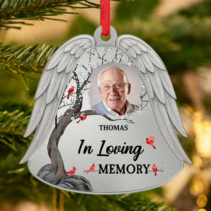 Custom Photo Angel Wings Were Ready But My Heart Was Not - Personalized Acrylic Ornament