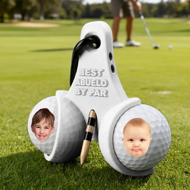 Custom Photo Best Daddy By Par - Personalized 3D Printed Golf Ball Tee Holder