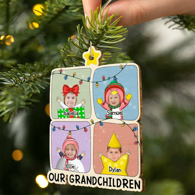 Custom Photo Christmas Character Cartoon Comic - Personalized Custom Shaped Wooden Ornament