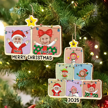 Custom Photo Christmas Character Cartoon Comic - Personalized Custom Shaped Wooden Ornament