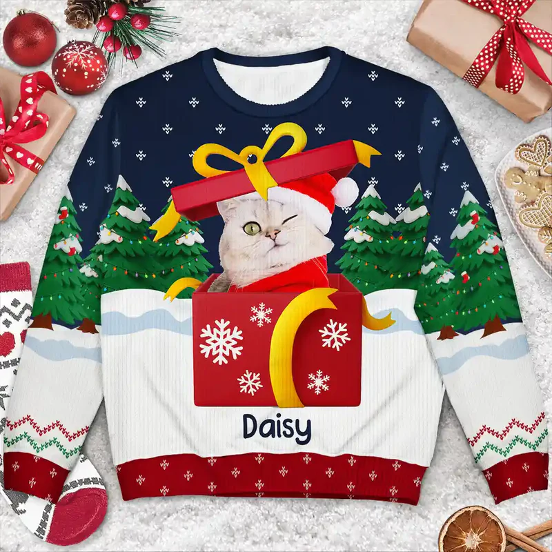 Custom Photo Christmas Present - Personalized Unisex Ugly Sweater