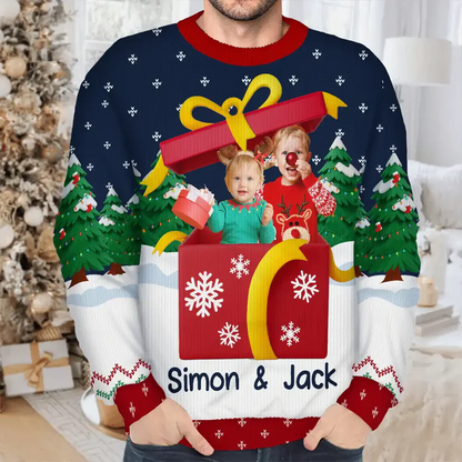 Custom Photo Christmas Present - Personalized Unisex Ugly Sweater