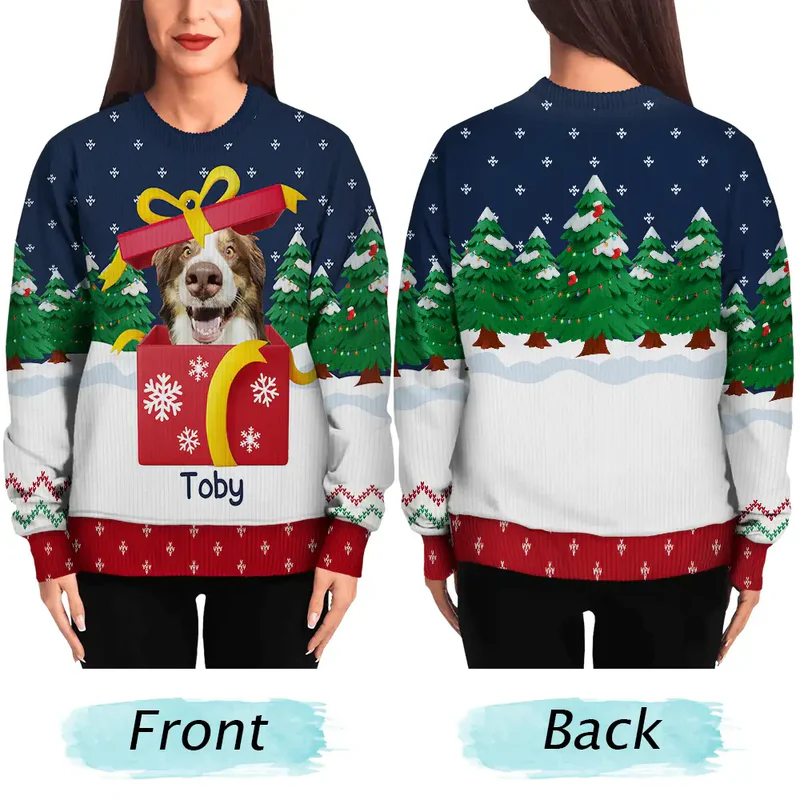 Custom Photo Christmas Present - Personalized Unisex Ugly Sweater