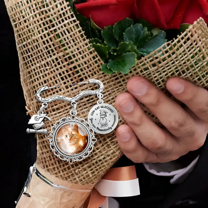 Custom Photo Concatulations You Are Pawsitively Awesome - Personalized Graduation Tassel Pin